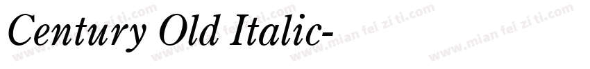 Century Old Italic字体转换